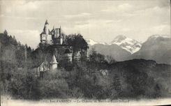 Vintage Postcard Castle of Holy Menthon Bernard Lac of Annecy