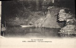 CPA Grotte Grottes Padirac Le lac suspendu