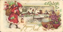 Vintage Postcard Fantasy Father Christmas