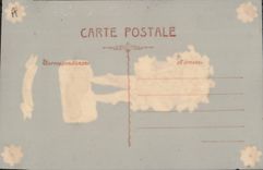 Vintage Postcard Fantasy transparent Chart Flowers Child