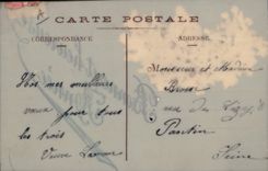 Vintage Postcard Fantasy transparent Chart Flowers Doves