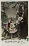 CPA Fantaisie Pere Noel Enfant Poupee
