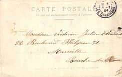 Vintage Postcard Bordeaux Stock Exchange and Bankruptcy court Tram