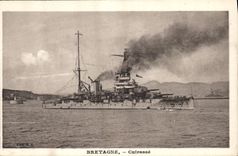 Vintage Postcard Warship Brittany Armours