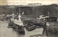 Vintage Postcard Warship Brest Fund of the Wearing of war Bruix
