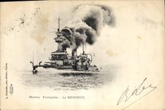 CPA Bateau de Guerre Le Brennus
