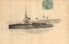 Vintage Postcard Warship Toulon the Grooving plane