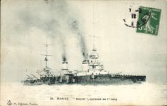 CPA Bateau de Guerre Bouvet Cuirasse de 1er rang
