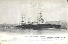 Vintage Postcard Warship Grooving plane Armours has turrets