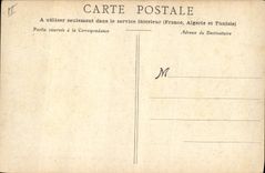 Vintage Postcard Warship Grooving plane Armours has turrets