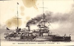 CPA Bateau de Guerre Brennus Cuirasse