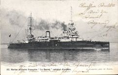 CPA Bateau de Guerre Le Bouvet Cuirasse d'escadre