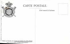 Vintage Postcard Militaria Armed Belgian Wagemans Police officer