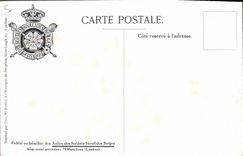 Vintage Postcard Militaria Armed Belgian Wagemans Infantryman