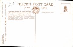 Vintage Postcard Militaria Changing Guard At St James London
