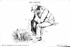 Vintage Postcard Militaria Nix Jodart love