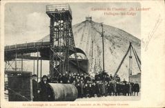 CPA Mine Mines Environs de l'Institut St Lambert Hollogne Lez Liege au charbonnage de la Concorde sous la conduite de Mr l'ingenieur Gramme