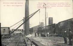 CPA Mine Mines Mineurs Fours a coke a recuperation Trains