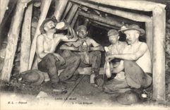 Postal Mina Minas en la mina el encendedor