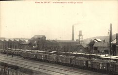CPA Mine Mines de Bruay Ateliers centraux et Garage central Train