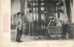 CPA Mine Mines Mineurs Les mineurs vont descendre dans la mine