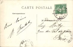 Postal Mina Minas Mineros los mineros van a descender en la mina