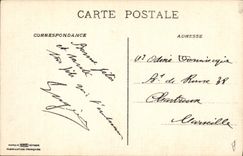 Vintage Postcard Fantasy Flowers Dominique Bird (drawing has the hand)