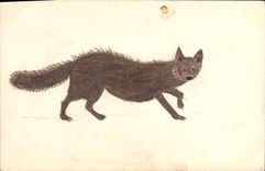 CPA Fantaisie Renard (dessin a la main) 