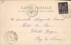 Vintage Postcard Castle of Chazeron