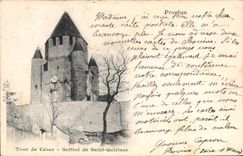 Vintage Postcard Castle Layered branches Turn of Cesar Belfry of Quiriace Saint
