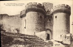 Vintage Postcard Holy Villeneuve Castle Andre Fort Holy Andre