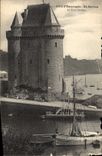 CPA Chateau St Servan La Tour Solidor Bateau