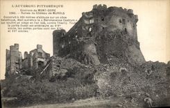 Vintage Postcard Chateau Surroundings of the Mount Gilds Ruins of the castle of Murols