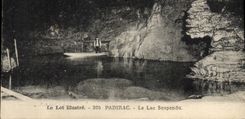 CPA Grottes Padirac Le lac suspendu