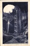 Vintage Postcard Caves Staircase of the Well of Padirac the pit