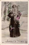CPA Fantaisie Pere Noel Poupee