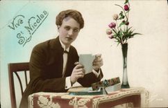 Vintage Postcard Fantasy Saint Nicolas Christmas