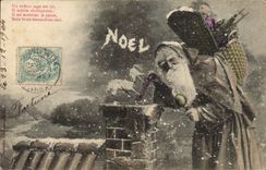 CPA Fantaisie Pere Noel 