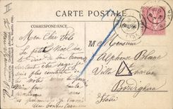 CPA Fantaisie Pere Noel Ange