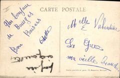 Vintage Postcard Law courts frontage of the street Pavee Bourges