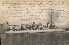 CPA Bateau de Guerre Belier Torpilleur d'escadre Radioleine