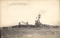 CPA Bateau de Guerre Bretagne Cuirasse a turbines