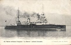 CPA Bateau de Guerre Le Bouvet Cuirasse d'escadre