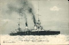 CPA Bateau de Guerre Bouvet Cuirasse de 1er rang