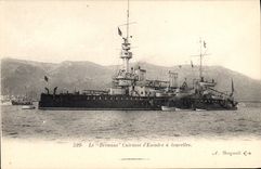 CPA Bateau de Guerre Le Brennus Cuirasse d'escadre a tourelles