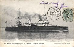 CPA Bateau de Guerre Le Bouvet Cuirasse d'escadre