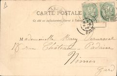 Vintage Postcard Warship Grooving plane Armours 1st bearing rank in chief house of the admiral Gervais Ordering the naval operations of 1900