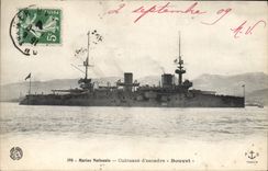 CPA Bateau de Guerre Bouvet Cuirasse d'escadre