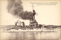 Vintage Postcard Warship Brittany Armours 1st rank