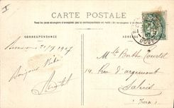 Vintage Postcard Prefecture Frontage on the Besancon park